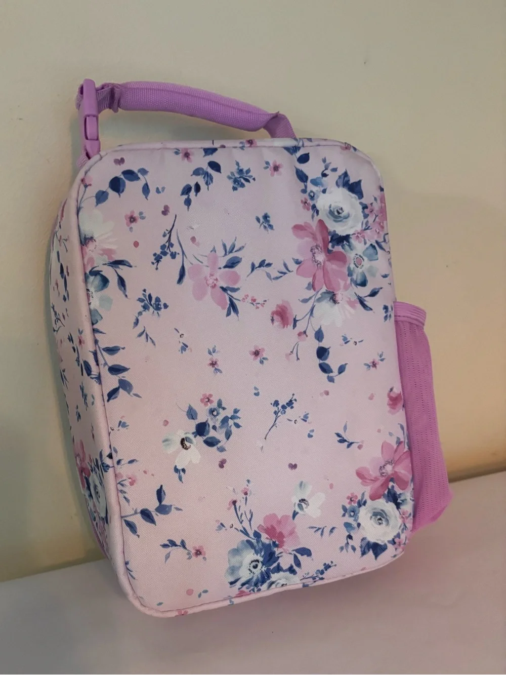 Kids Floral Pink Lavender Lunch Bag - New